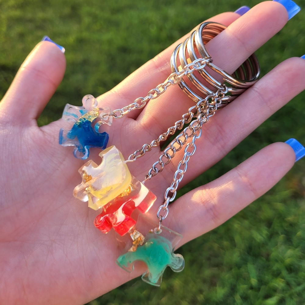 Puzzle Piece Keychains